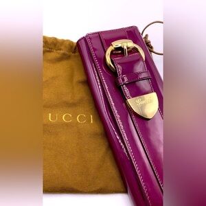 Gucci Bags | Gucci Purple Patent Leather Buckle Clutch